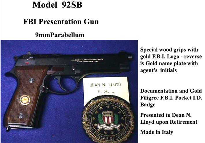 Beretta 92SB FBI Presentation Gun