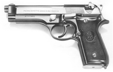 Beretta pistol Model 92SB LH side