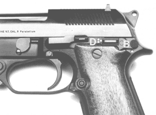 Beretta Full Auto Pistol model 93R selected 3 rounds