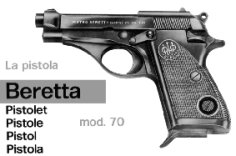 Beretta pistol model 70 variants model 70