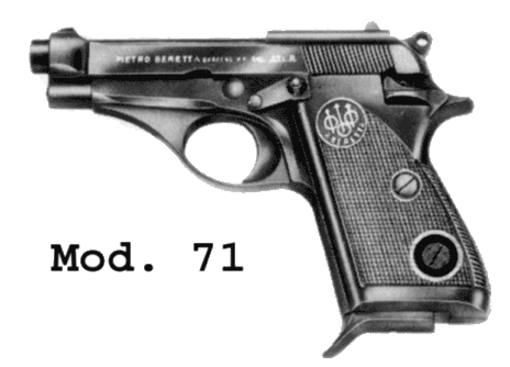 Beretta pistol model 70 variants model 71