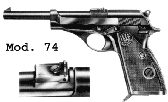 Beretta pistol model 70 variants model 74